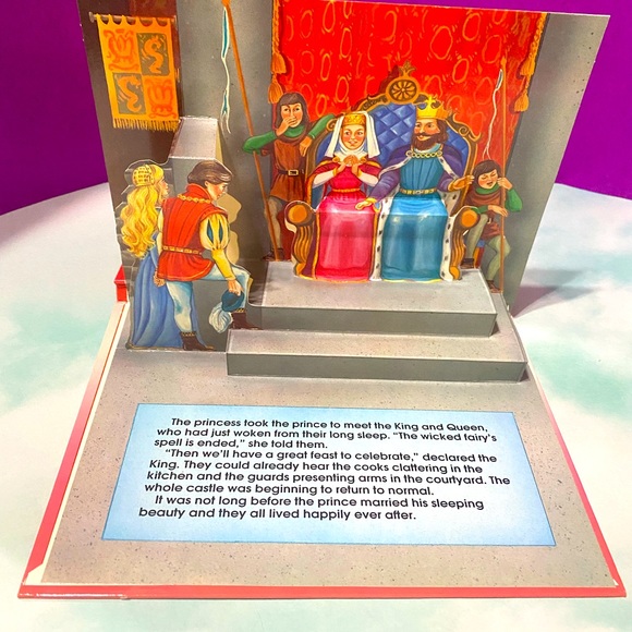 SLEEPING BEAUTY VINTAGE 90s COLLECTABLE HARDCOVER POP -UP STORYBOOK - Picture 6 of 15